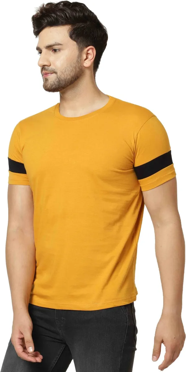 Orange_Cotton_Blend_Round_Neck_Half_Sleeve_t-shirt_for_Men