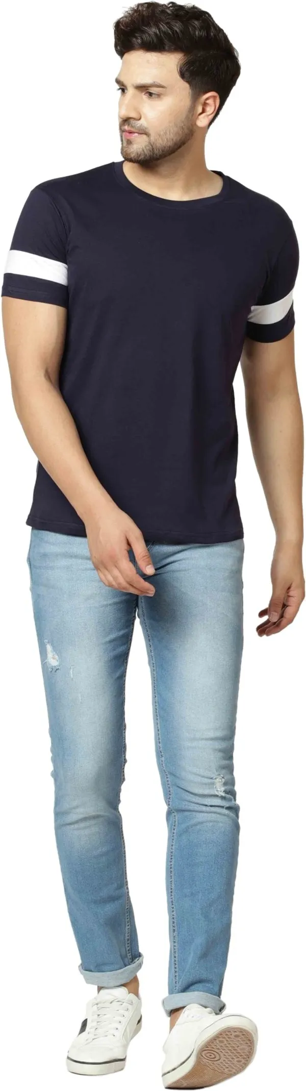 Dark_Blue_Cotton_Blend_Round_Neck_Half_Sleeve_t-shirt_for_Men