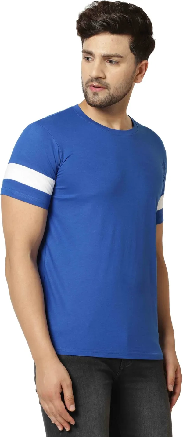Blue_Cotton_Blend_Round_Neck_Half_Sleeve_t-shirt_for_Men