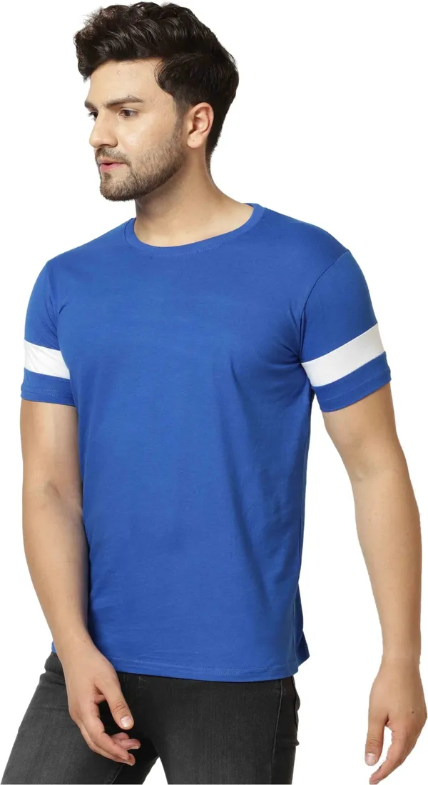 Blue_Cotton_Blend_Round_Neck_Half_Sleeve_t-shirt_for_Men