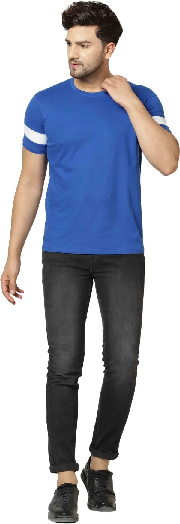 Blue_Cotton_Blend_Round_Neck_Half_Sleeve_t-shirt_for_Men