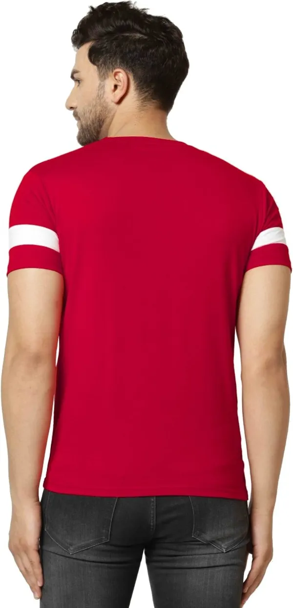 Red_Cotton_Blend_Round_Neck_Half_Sleeve_t-shirt_for_Men