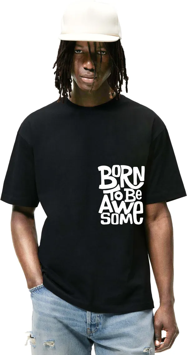Black_Cotton_Blend_Round_Neck_Half_Sleeve_t-shirt_for_Men