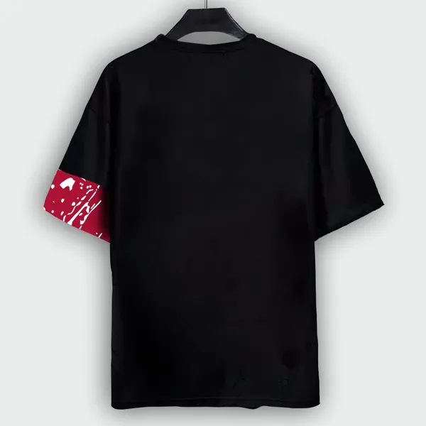 Red::Black_Cotton_Blend_Round_Neck_Half_Sleeve_t-shirt_for_Men