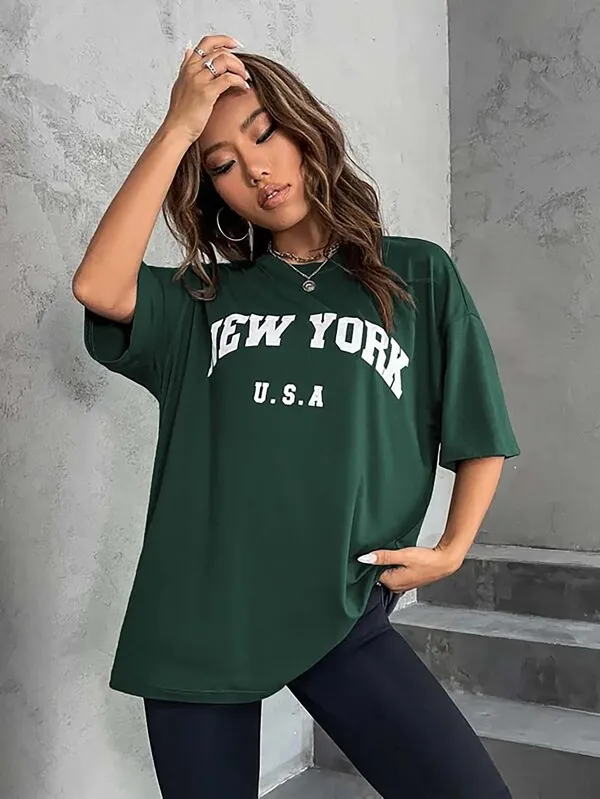 Dark_Green_Cotton_Blend_T-Shirt