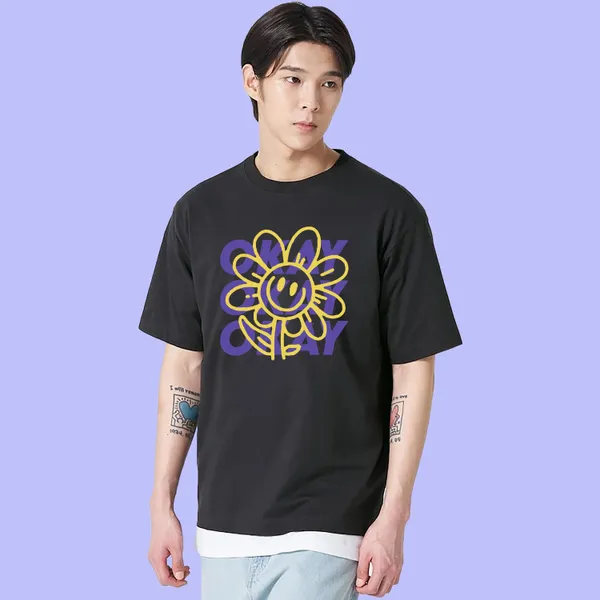 Black_Cotton_Blend_Round_Neck_Half_Sleeve_t-shirt_for_Men
