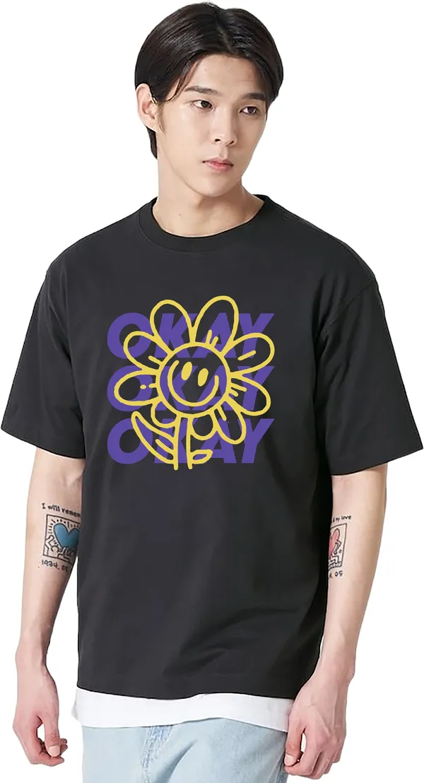 Black_Cotton_Blend_Round_Neck_Half_Sleeve_t-shirt_for_Men