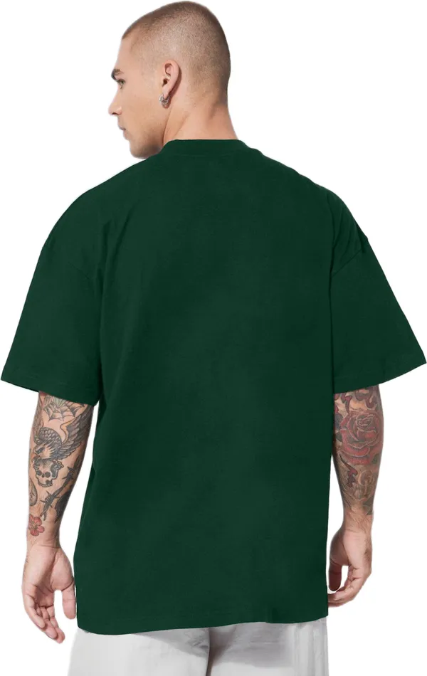 Dark_Green_Cotton_Blend_Round_Neck_Half_Sleeve_t-shirt_for_Men