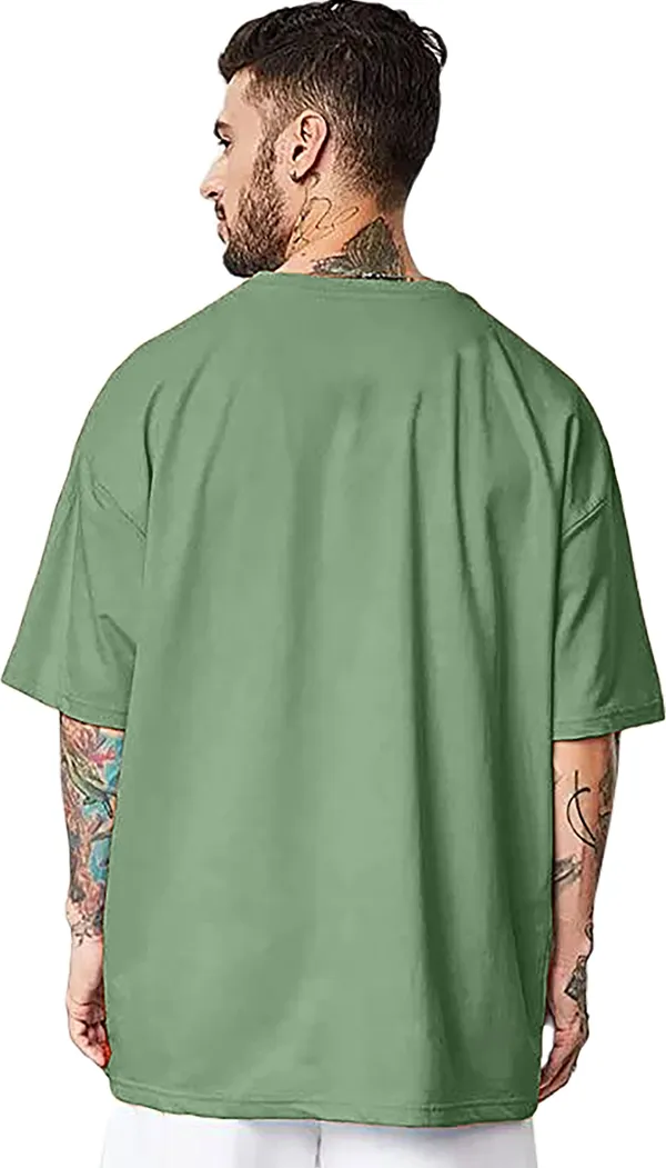 Green_Cotton_Blend_Round_Neck_Half_Sleeve_t-shirt_for_Men