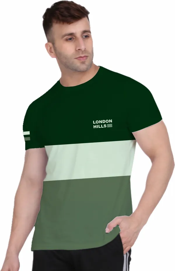Green_Cotton_Blend_Round_Neck_Half_Sleeve_t-shirt_for_Men