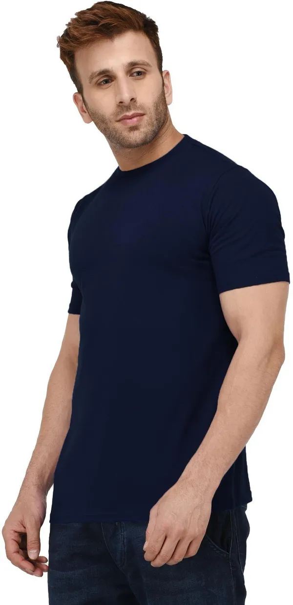 Dark_Blue_Cotton_Blend_Round_Neck_Half_Sleeve_t-shirt_for_Men