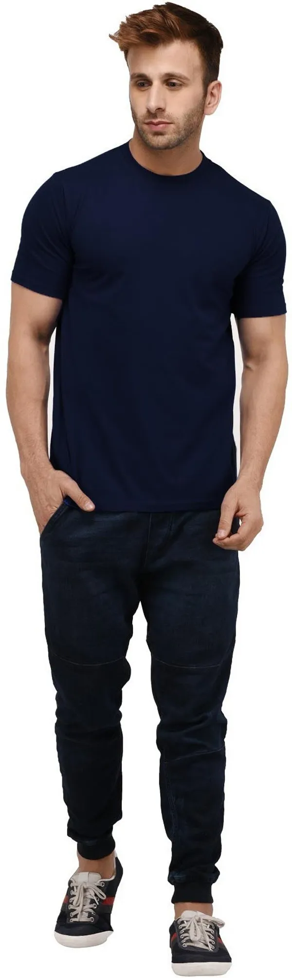 Dark_Blue_Cotton_Blend_Round_Neck_Half_Sleeve_t-shirt_for_Men