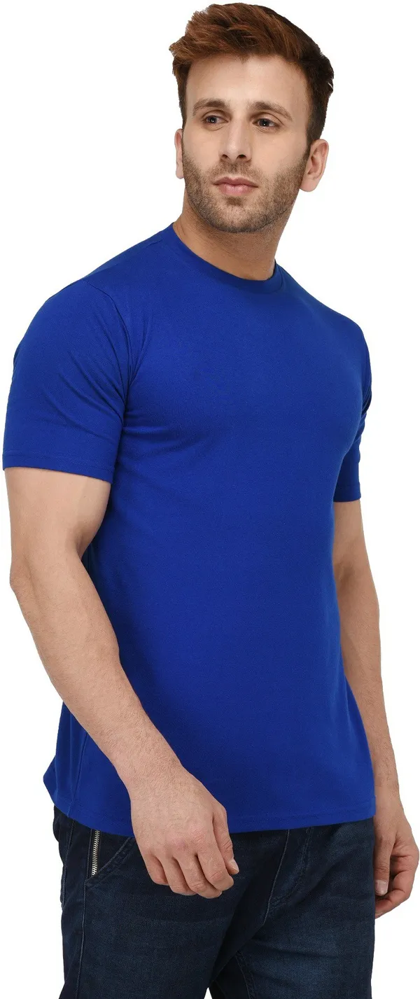Blue_Cotton_Blend_Round_Neck_Half_Sleeve_t-shirt_for_Men