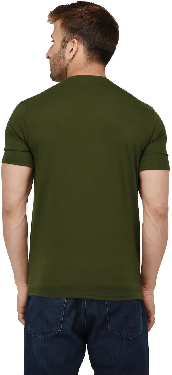 Dark_Green_Cotton_Blend_Round_Neck_Half_Sleeve_t-shirt_for_Men