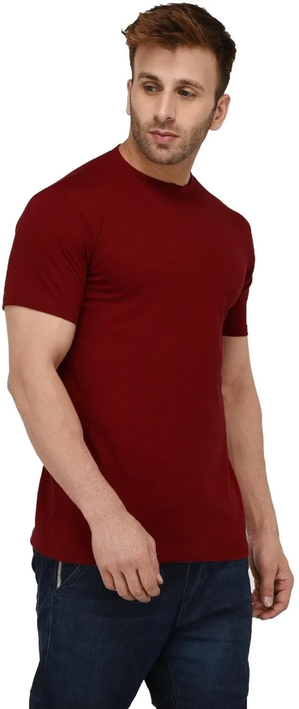 Rust_Cotton_Blend_T-Shirt