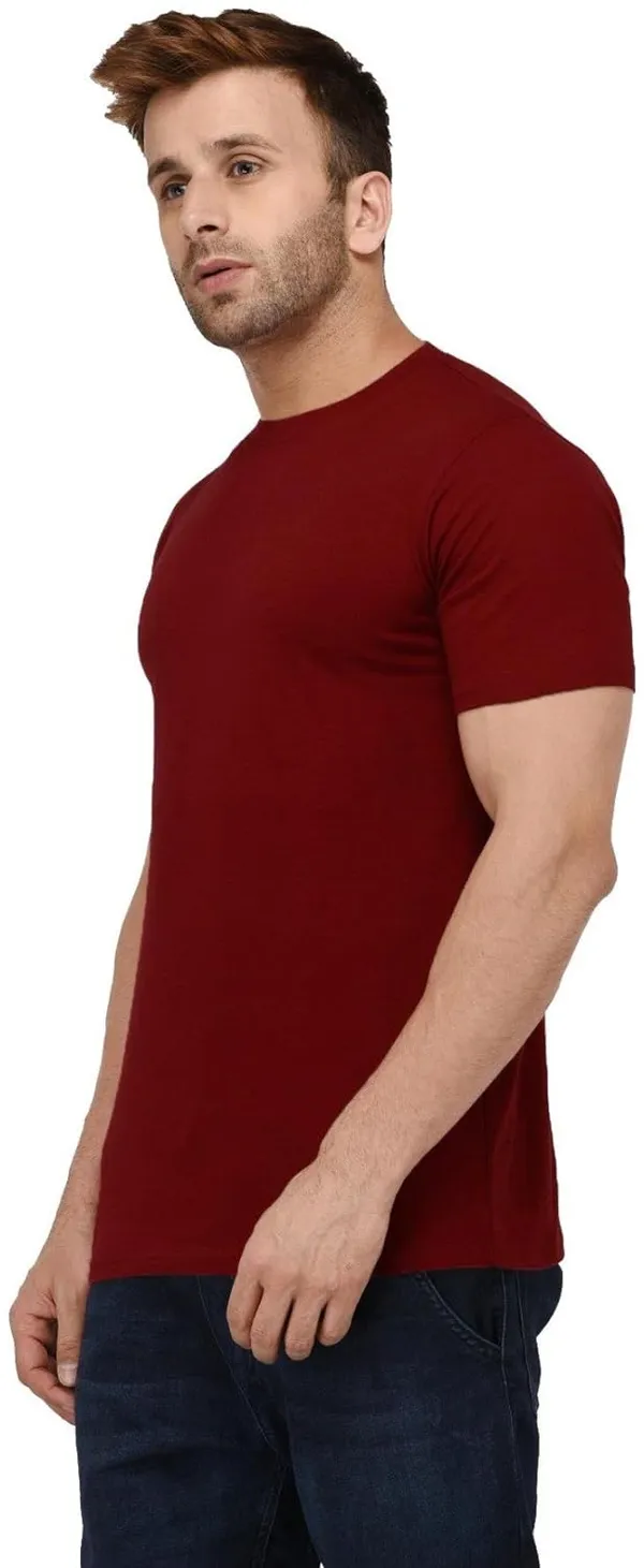 Rust_Cotton_Blend_T-Shirt