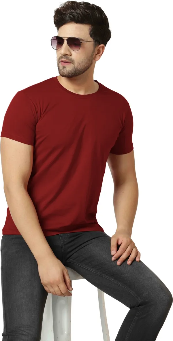 Multicolor_Cotton_Blend_Round_Neck_Half_Sleeve_t-shirt_for_Men