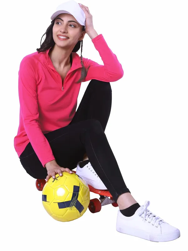 Magenta_Cotton_Blend_T-Shirt