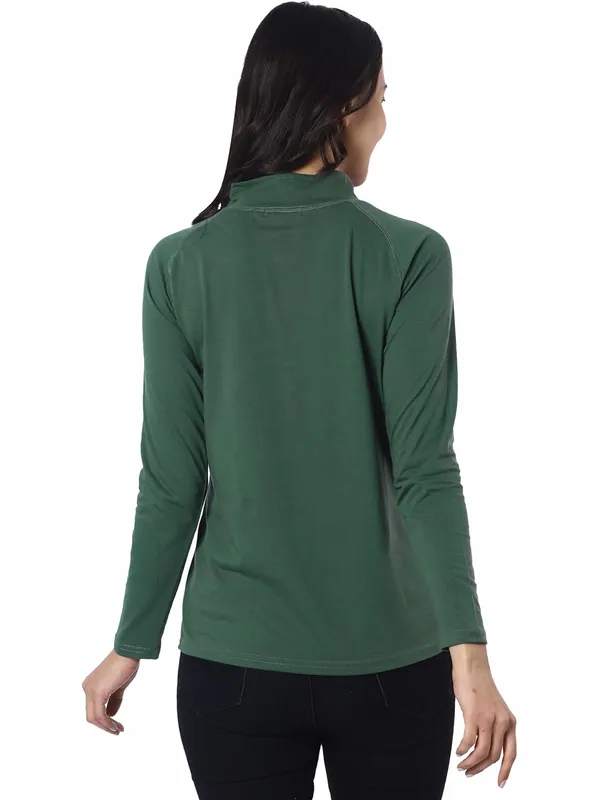 Green_Cotton_Blend_T-Shirt