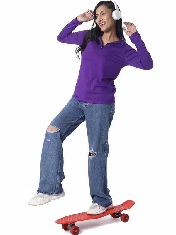 Purple_Cotton_Blend_T-Shirt