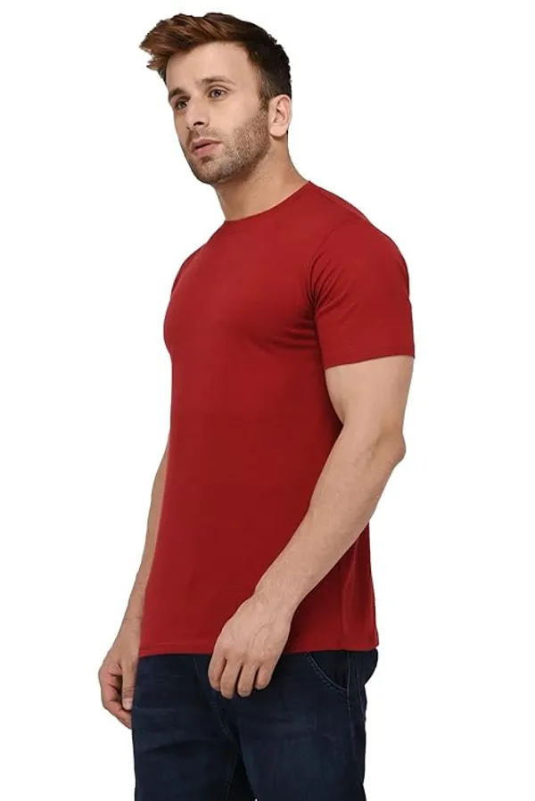 Solid_Men's_Round_Neck_Cotton_Blend_Half_Sleeve_T-Shirts