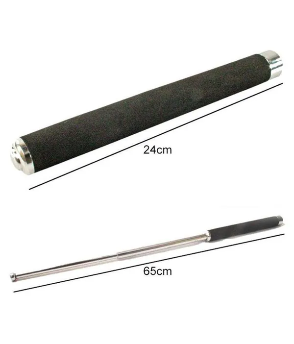 Personal_Stick_Safety_for_Men_and_Women_with_Nylon_Bag_Cover_Professional_Multitool_Comfortable_Grip_Foldable_Stick_(Silver_Black)
