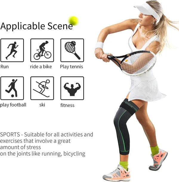 Pack_of_2_Knee_Support_for_Men-_3D_Knitted_Knee_Brace_for_Gym,_Workout_and_Pain_Relief_|_Extra_Long_Braces_Knee_Sleeve_for_Working_Out,_Joint_Pain_(S,_Green-Black)_(L,_Green-Black)