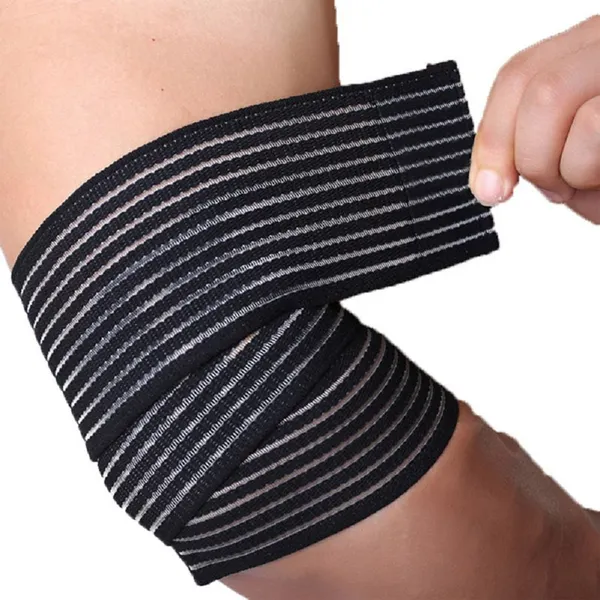 (Pack_of_2)_Extra_Long_Elastic_Compression_Knee_Brace_Wrap_for_patellar_Tendon_Support_Strap_for_Plantar_Ligaments,_Joint_Pain,_Swelling_Sprains,_Squat,_Basketball,_Running,_Tennis