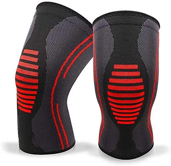 _Knee_Cap_for_Pain_Relief_Ortho_Knee_Support_for_Men_Women_|_Knee_Sleeves_for_Running_Jogging_Gym_Squats_|_Pair_Knee_Cap_Compression_Sleeves_for_Arthritis_Knee_Pain_(Red-Black,_L)