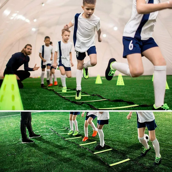 _Agility_Ladder_8_Meter_Speed_Training_Ladder_with_16_Adjustable_Rungs,_for_Soccer,_Football,_Sports_Training_-_Includes_Heavy_Duty_Carry_Bag_Speed_Ladder_(Multicolour)_(Green,_4m_10Runs)