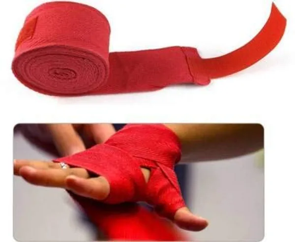 Boxing_Hand_Wrap_Boxing_Mexican_Stretch/Handwraps/Spandex_Bands/Hand_Bandage/Protectors/Muay_Thai/MMA/Kick_Boxing/Cross_Fit/Aerobics/_(Free_Size)_(Red)