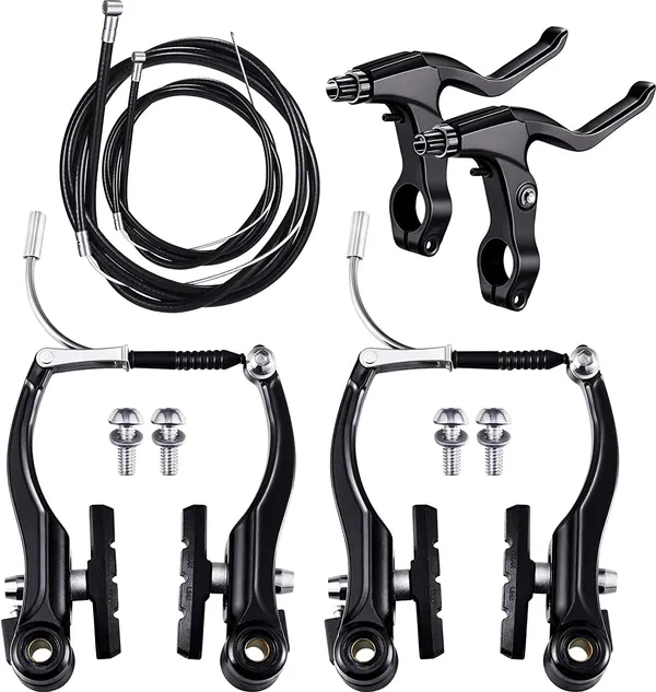 Complete_Cycle_Brake_Set_-_Front_and_Rear_V_Breaks_with_Pads,_Brake_Lever,_and_Cables_|_Compitable_with_Hybrid,_Racer_and_Mountain_Bikes_(Compete_Brake_Set)
