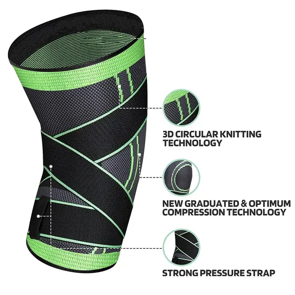 (Pack_of_2)_Knee_Caps_for_Men_Women_Gym_Workout(Pack_of_Two)_-_Knee_Support_for_Knee_Pain_with_Knee_Band_|_Extra_Compression_Knee_Sleeves_Leg_Supporter_for_Gym_(XL,_Black_n_Green)