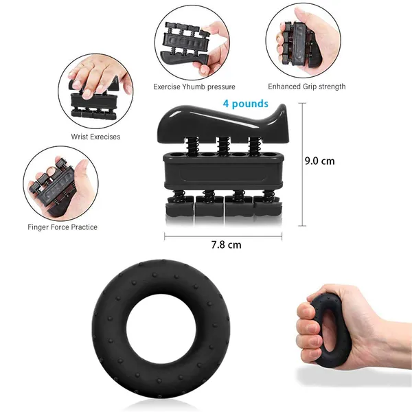 _Hand_Grip_Strengthener,_Strength_Trainer_with_Finger_Exerciser,_Forearm_Workout,_Finger_Stretcher,_Stress_Relief_Ball_(Combo_Hand_Grip)_(Multicolour)
