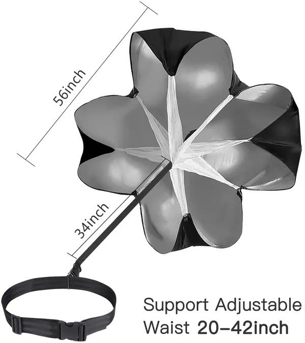Nylon_Single_Medium_Training_Chute_(142.2_Cm),_Black
