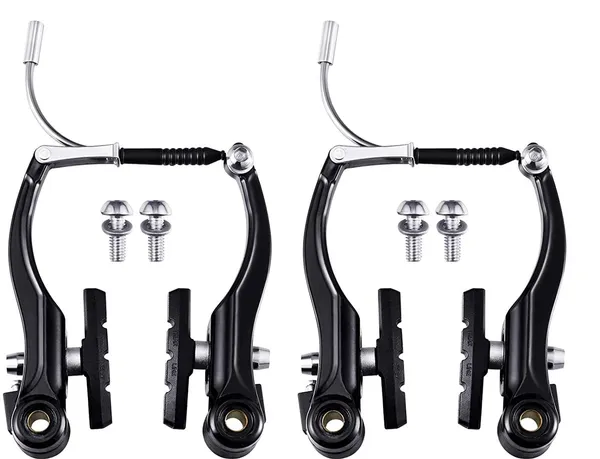 V_Brake_Set_for_Cycle_-_Bicycle_Linear_Pull_V_Brake_Set_Front/Back_|_Arm_110mm_Long_Metal_Lever_Caliper_Set_(Black)