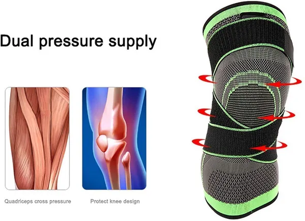 (Knee_Sleeve,_Compression_Fit_Support_-for_Joint_Pain_and_Arthritis_Relief,_Improved_Circulation_Compression_-_Wear_Anywhere_-_Single_(Green)