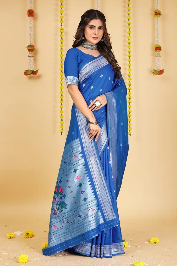 Blue_Pure_Silk_Paithani_Saree