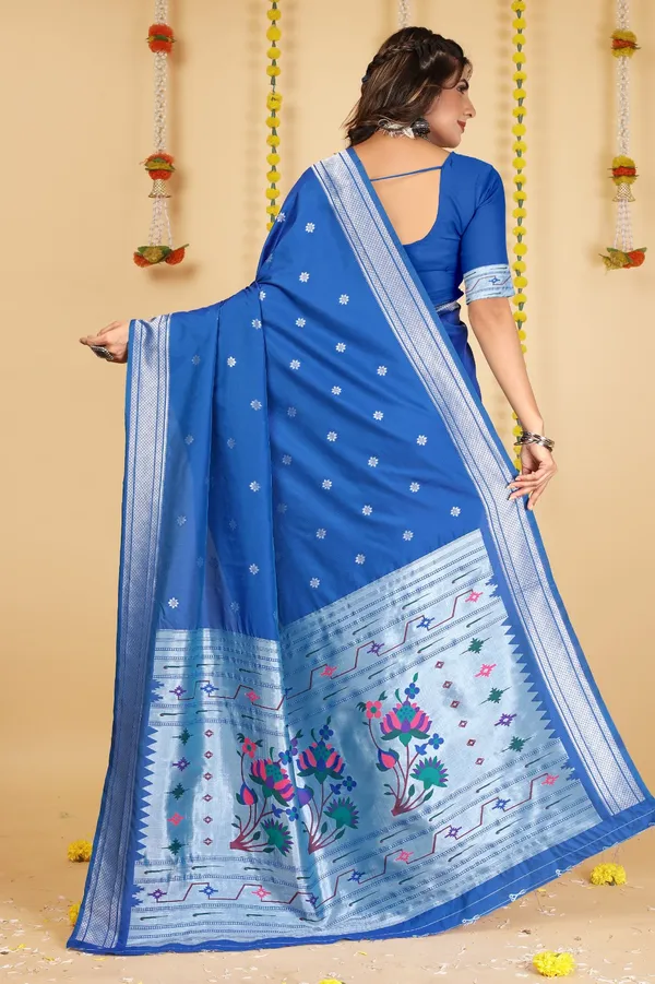 Blue_Pure_Silk_Paithani_Saree