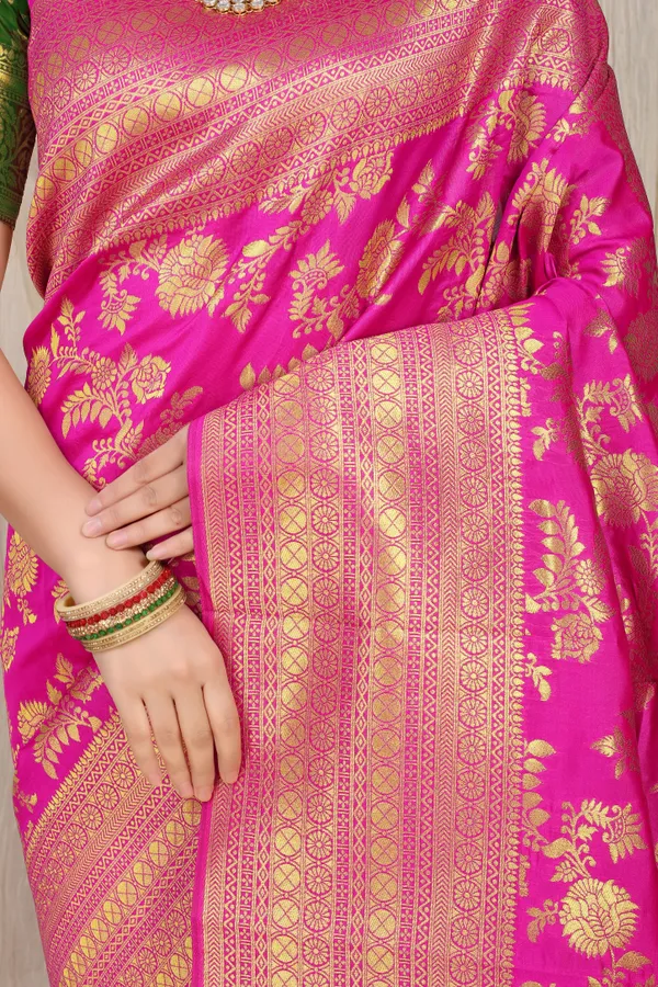 Pink_Pure_Banarasi_Saree