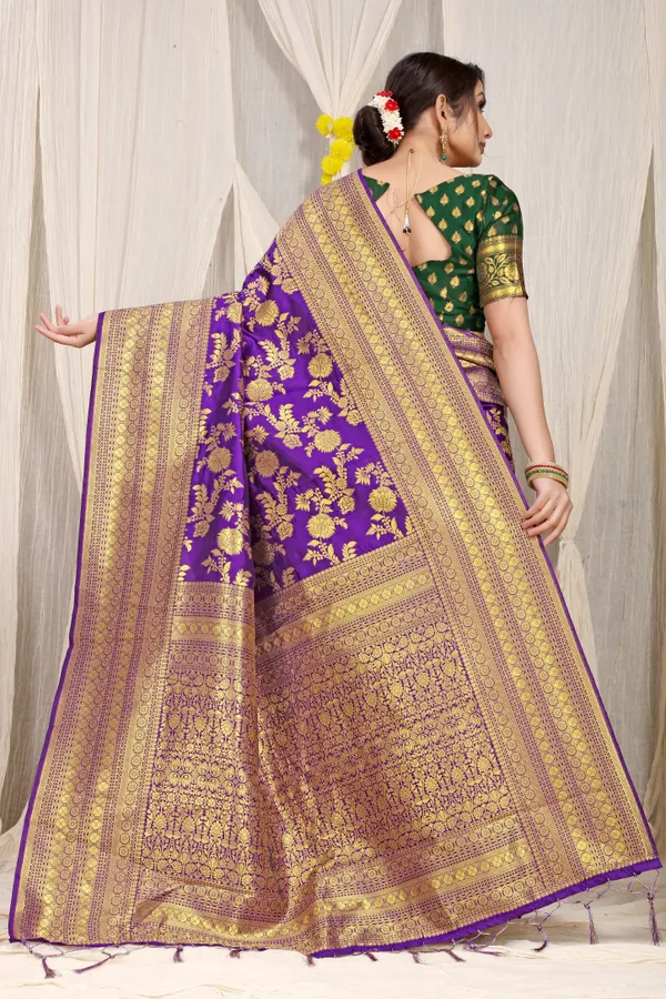 Purple_Pure_Banarasi_Saree