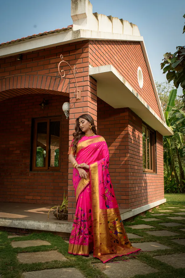 Pink_Pure_Silk_Paithani_Saree