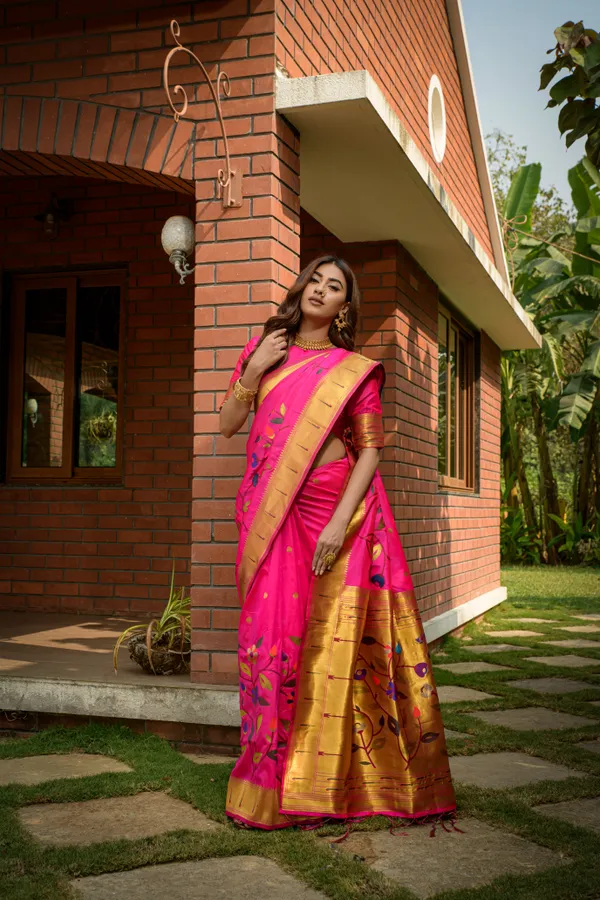 Pink_Pure_Silk_Paithani_Saree