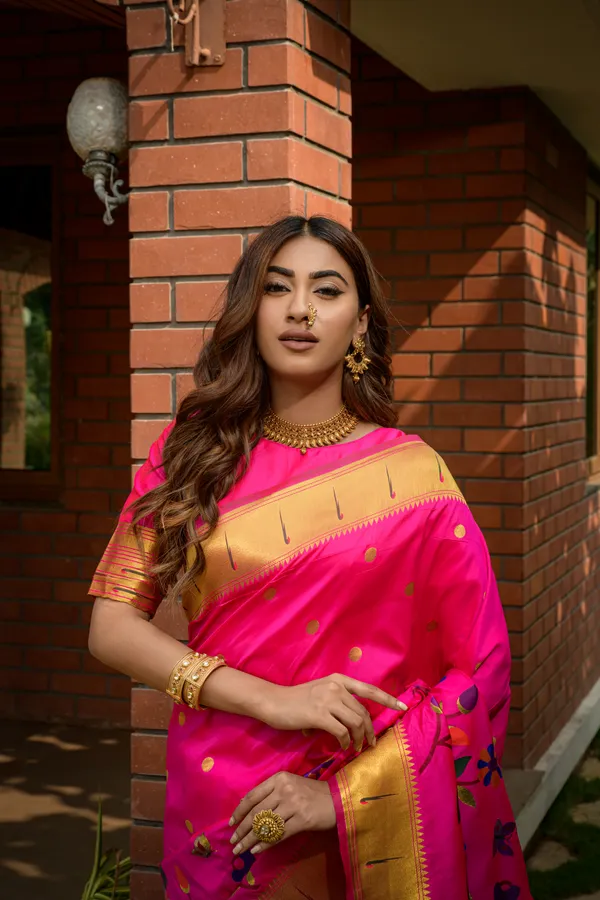 Pink_Pure_Silk_Paithani_Saree