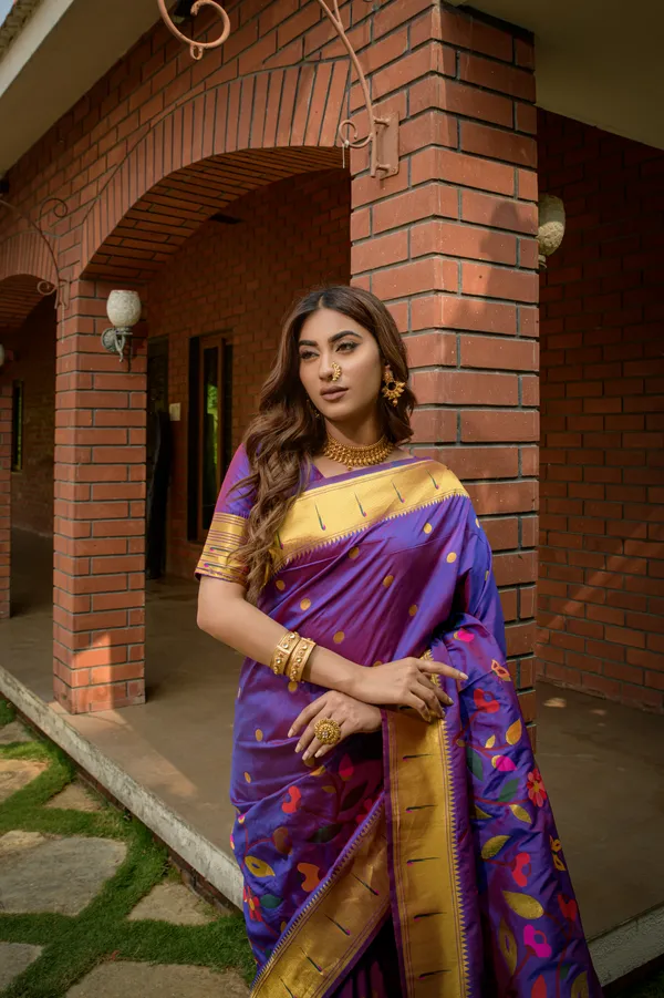 Purple_Pure_Silk_Paithani_Saree