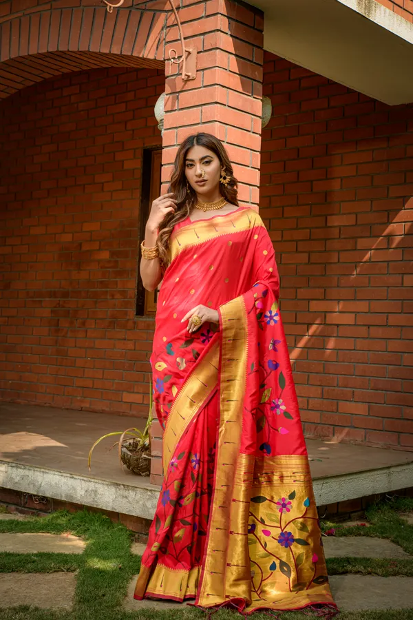 Pink_Pure_Silk_Paithani_Saree