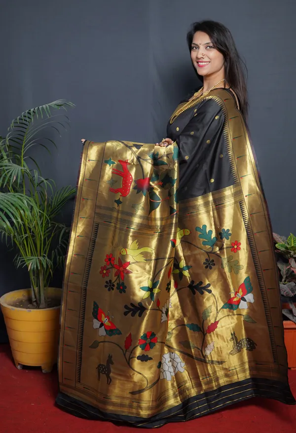 Black_Pure_Silk_Paithani_Saree