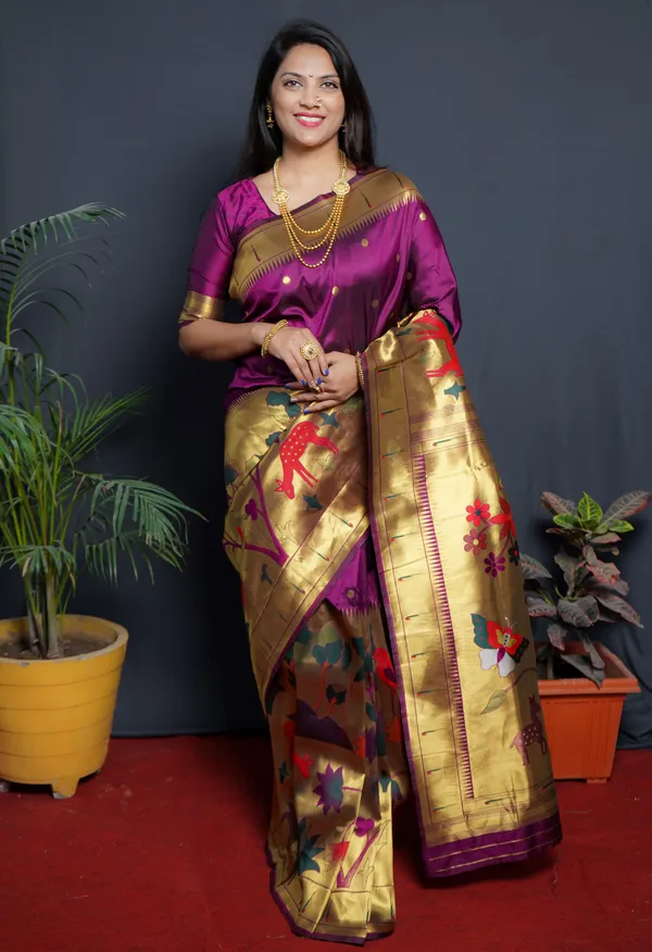 Magenta_Pure_Silk_Paithani_Saree