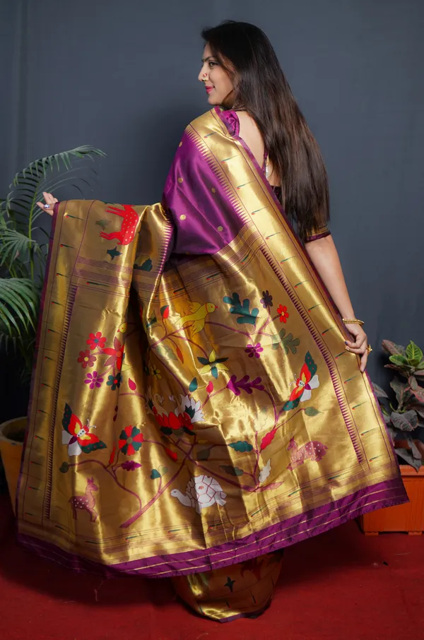 Magenta_Pure_Silk_Paithani_Saree