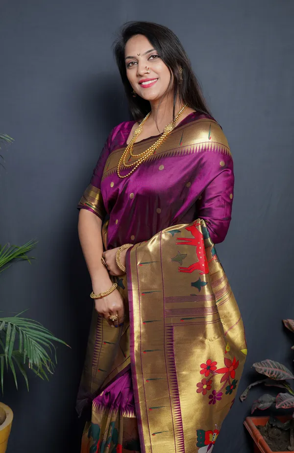 Magenta_Pure_Silk_Paithani_Saree
